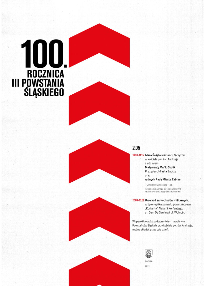 Mała Armia Grupa śląsk Zabrze 100. rocznica wybuchu III Powstania Śląskiego. Przejazd samochodów